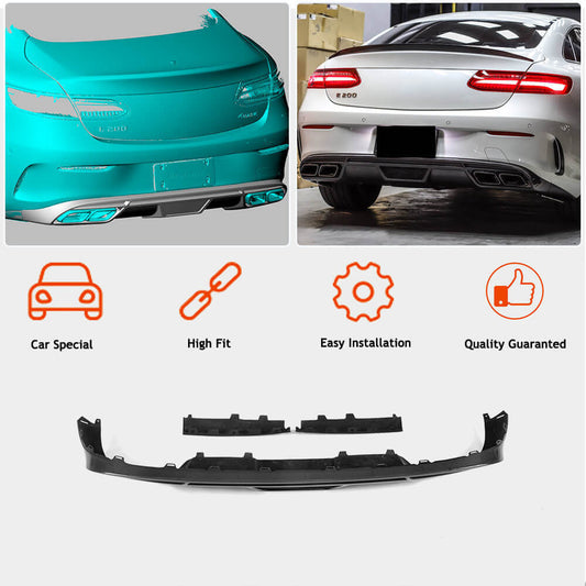 Rear bumper diffuser V1 (for AMG-Line 2017-2019, Carbon) for Mercedes E-class coupe C238 - image 2