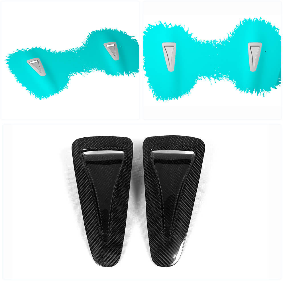 Hood Covers (2012-2015, Carbon) for Nissan GT-R 2008-2025 - image 2