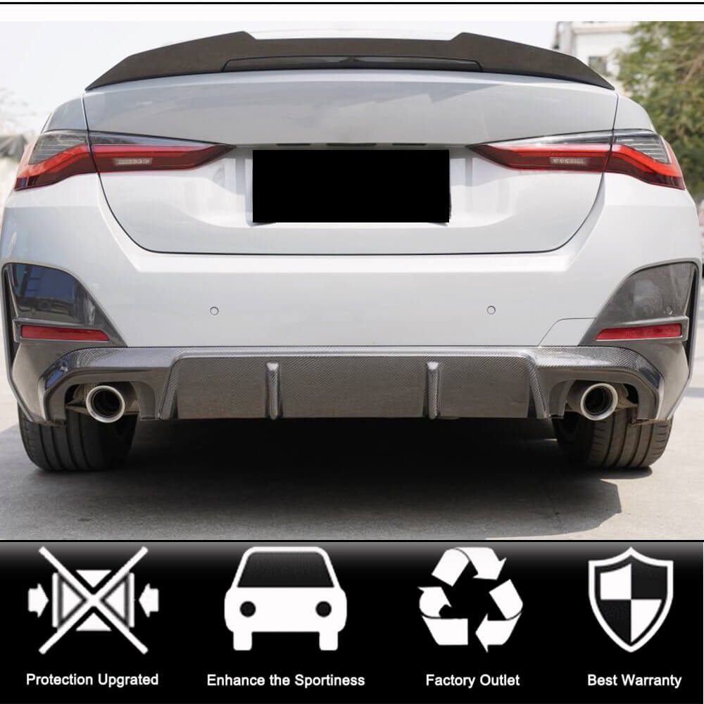 Rear Trunk Spoiler Carbon Fiber V1 (for G26) for BMW I4 (G26) 2022- - image 2