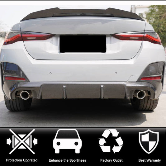 Rear Trunk Spoiler Carbon Fiber V1 (for G26) for BMW I4 (G26) 2022- - image 2