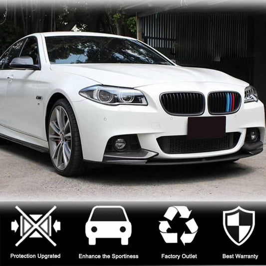 Front Bumper Lip Spoiler Carbon Fiber V3 (M-Sport) for BMW 5 series F-10/11/07 2010-2016 - image 2