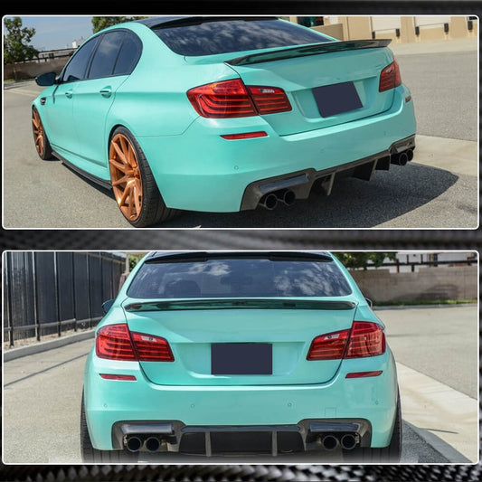 Rear Bumper Diffuser Carbon Fiber V1 (for M5) for BMW 5 series F-10/11/07 2010-2016 - image 2