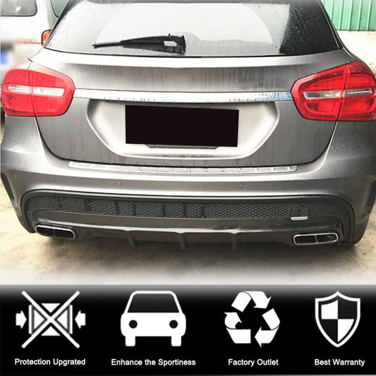 Rear bumper diffuser (for GLA45 AMG, Carbon) for Mercedes GLA X156 2014-2019 - image 2
