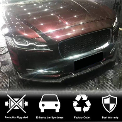 Front Bumper Lip Spoiler (2016-2020, Carbon) for Jaguar XF 2016- - image 2
