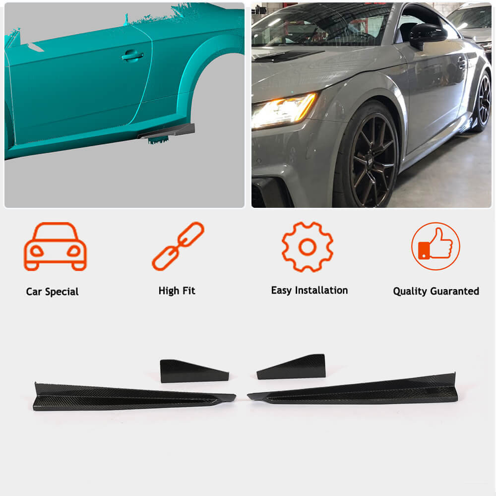 Side sills (2014-2019, Carbon) for Audi TT 2014-2023 - image 2