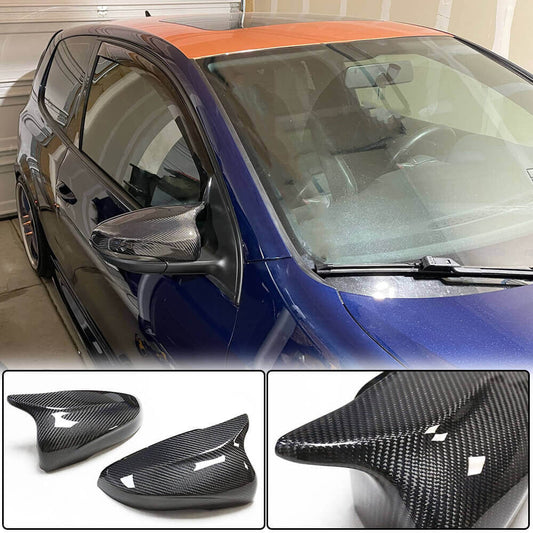 Mirror Covers V2 (for HB 2010-2013, Carbon) for Volkswagen Golf 6 2008-2014 - image 2