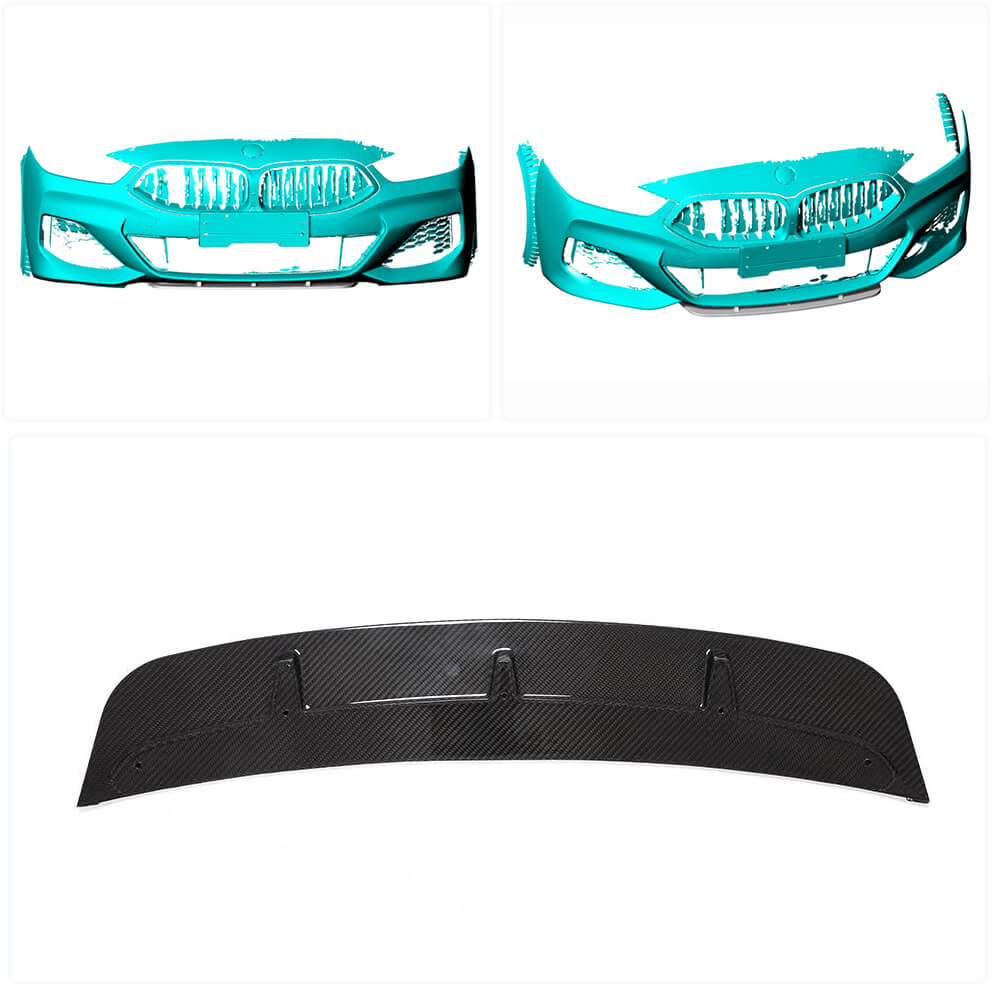 Front Bumper Lip V4 (for M-Sport, Carbon) for BMW 8 Series G14/G15/G16 2018- - image 2