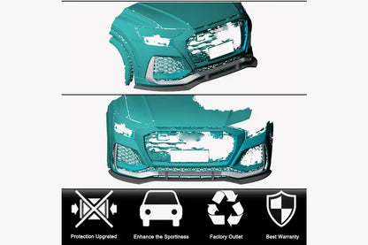 Front bumper lip (2021+, Carbon) for Audi Q8 2018- - image 2