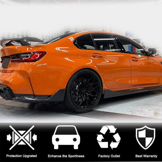 Rear Bumper Splitters Dry Carbon Fiber V2 (for G80) for BMW 3 series G20/21 2018- - image 2