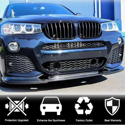 Front bumper lip (for M-Sport 2014-2018, Carbon) for BMW X3 F-25 2011-2018 - image 2