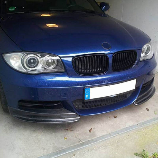 Front Bumper Flap Extensions (for E82/E88 M-Sport, Carbon) for BMW 1 Series E81/82/87/88 2004-2011 - image 2