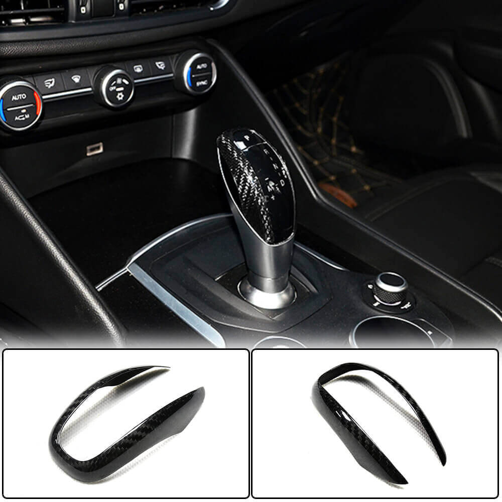 Gear shift knob cover (Dry Carbon) for Alfa Romeo Giulia 2016-2022 - image 2