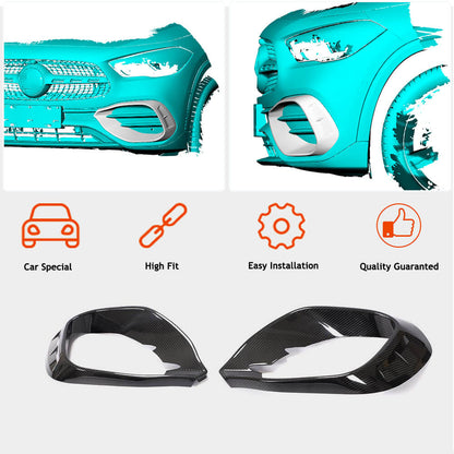 Covers on the front bumper V1 (for AMG/AMG-Line, Carbon) for Mercedes GLA H247 2020↗︎ - image 2