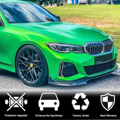 Front Bumper Lip V3 for M-Sport 2018-2022, Carbon for BMW 3 Series G20/G21 2018- - image 2