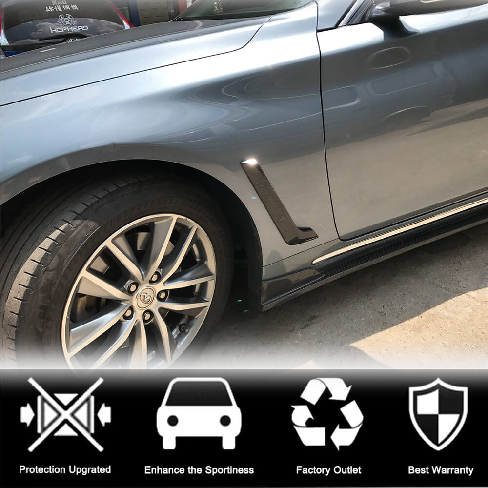 Front fenders (for Q50 Base/Sport 2014-2020, Carbon) for Infiniti Q50/Q60 2013-2024 - image 2