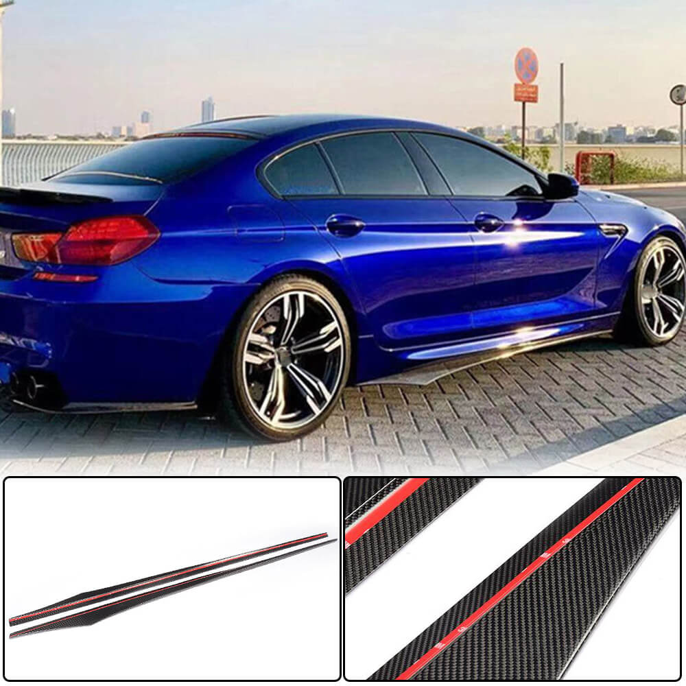 Side Skirt Extensions V1 (for F06 M-Sport, Carbon) for BMW 6 Series F12/F13/F06 2011-2018 - image 2