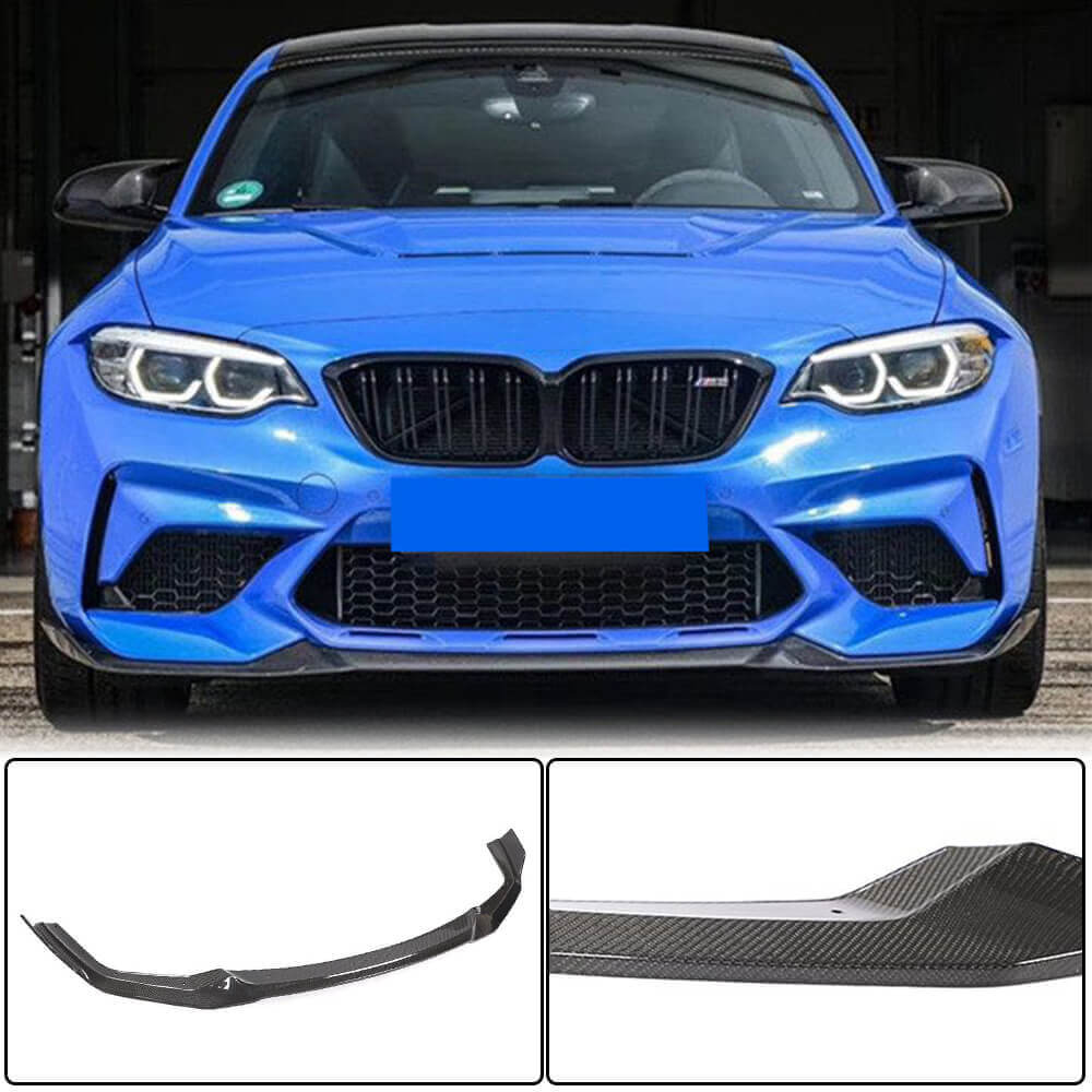 Front Bumper Lip V3 for F87 M2 Competition, Carbon for BMW 2 Series F22/F23 2014-2021 - image 2