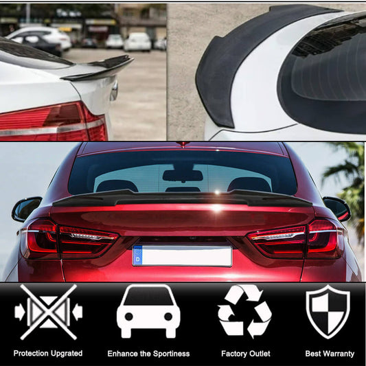 Rear Trunk Spoiler Carbon Fiber V2 for BMW X6 F-16 2014-2019 - image 2