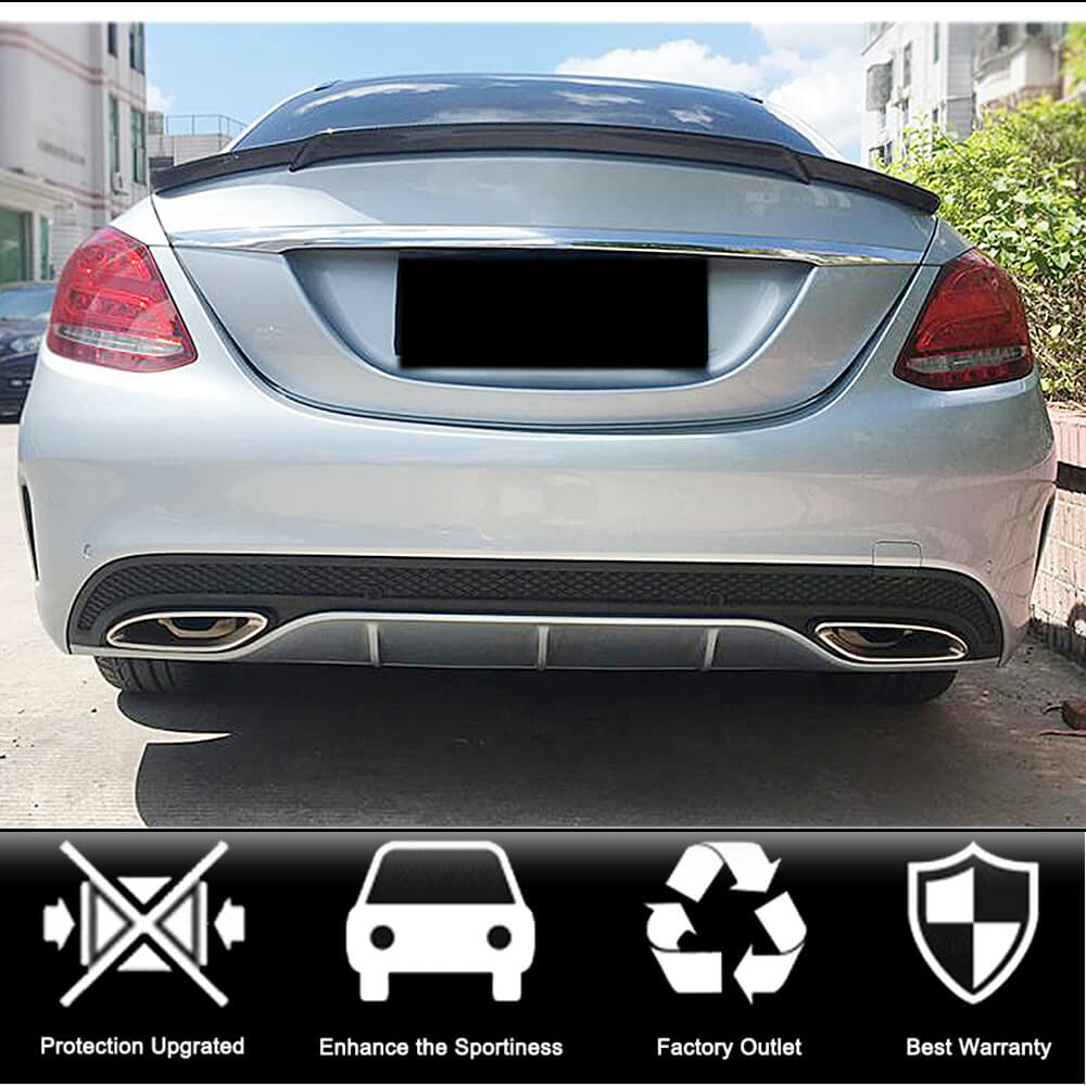Spoiler V9 (for SD 2015-2019, Carbon) for Mercedes C-сlass W205 2014-2021 - image 2