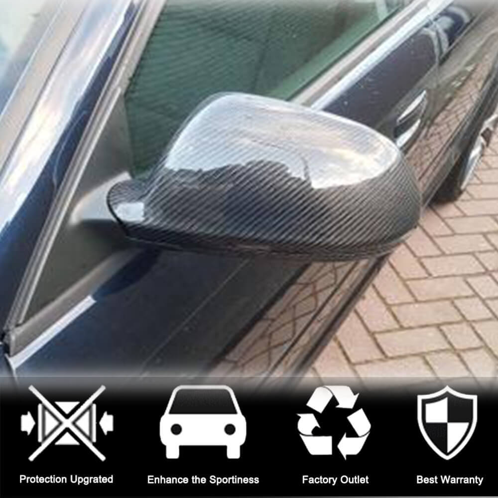 Mirror Covers Replacement Style Carbon Fiber for Audi A3 2003-2012 - image 2