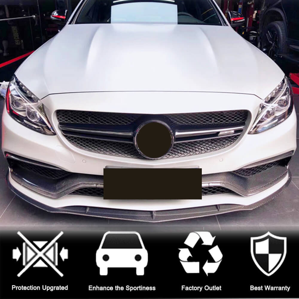 Carbon Fog Light Covers (for C63 AMG 2015-2019) for Mercedes C-сlass W205 2014-2021 - image 2