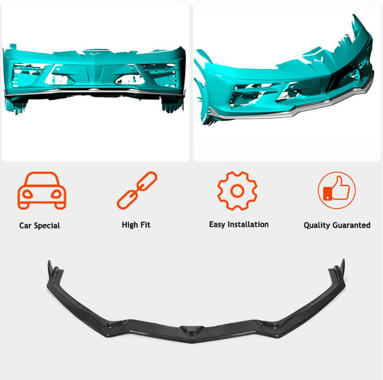 Body Kit Set (2019-2022, Carbon) for Chevrolet Corvette C8 2019- - image 2