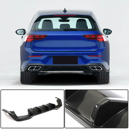 Rear Bumper Diffuser (for R HB, Dry Carbon) for Volkswagen Golf 8 2019- - image 2