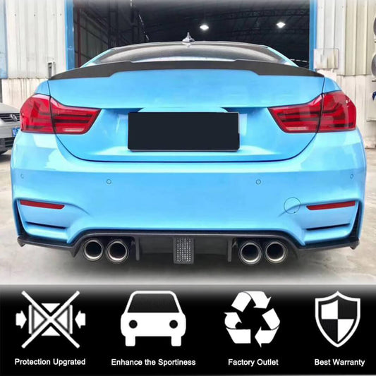 Rear Bumper Diffuser With Brake Light Carbon Fiber V12 (for F82/F83) for BMW 4 series F-32 2012-2020 - image 2
