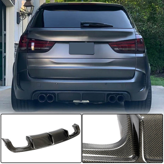 Rear Bumper Diffuser Carbon Fiber V2 (for F85) for BMW X5 F-15 2013-2018 - image 2