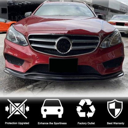 Front Bumper Lip V1 for AMG-Line 2013-2016 Carbon for Mercedes E-сlass W212 2009-2016 - image 2