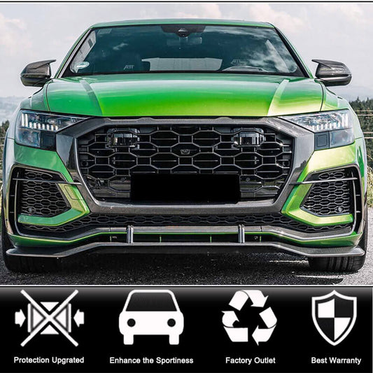 Mirror covers (2018-2023, Carbon, Without Lane Change Assist) for Audi Q8 2018- - image 2