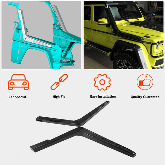 Snorkel (for 2004-2018, 2pcs, Carbon) for Mercedes G class W463 1990-2018 - image 2