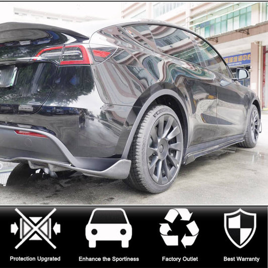 Side Skirt Covers V1 (2020-2025, Carbon) for Tesla Model Y 2020- - image 2