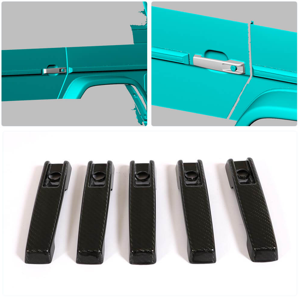 Door Handle Covers (2004-2018, Dry Carbon) for Mercedes G сlass W463 1990-2018 - image 2