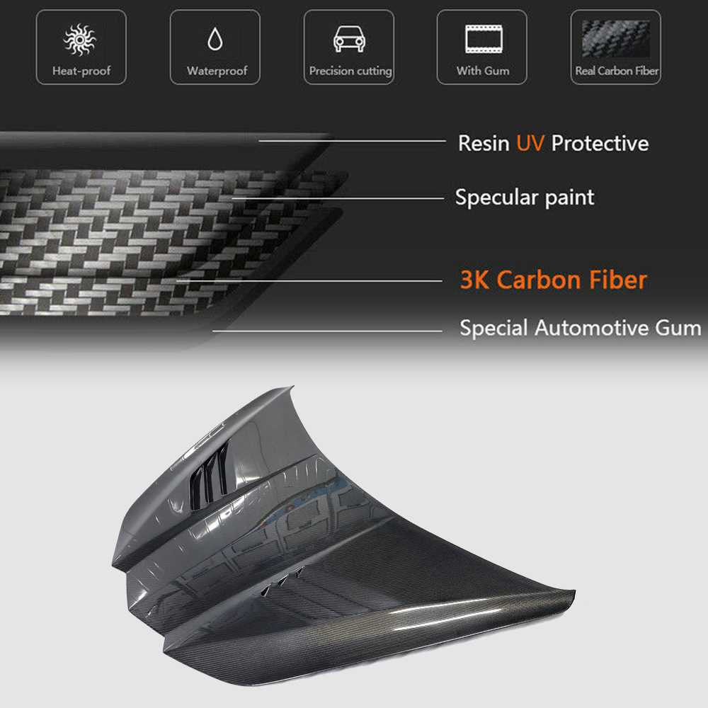 Hood (for Z06, 2022-2024, Carbon) for Chevrolet Corvette C8 2019- - image 2
