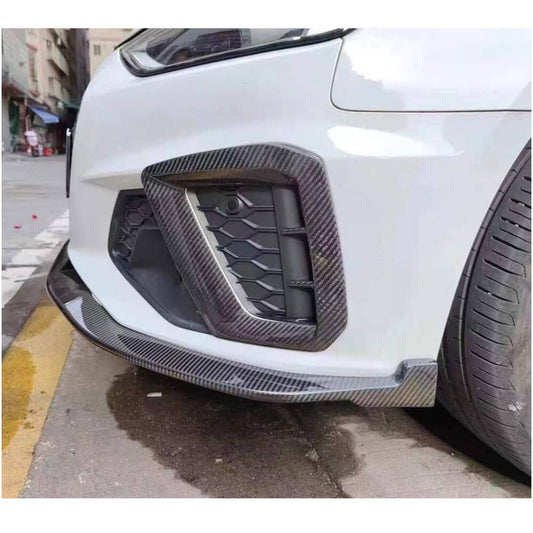 Fog light covers V1 (for S-Line SD 2015-2019, Carbon) for Audi A4 B9 2015-2024 - image 2