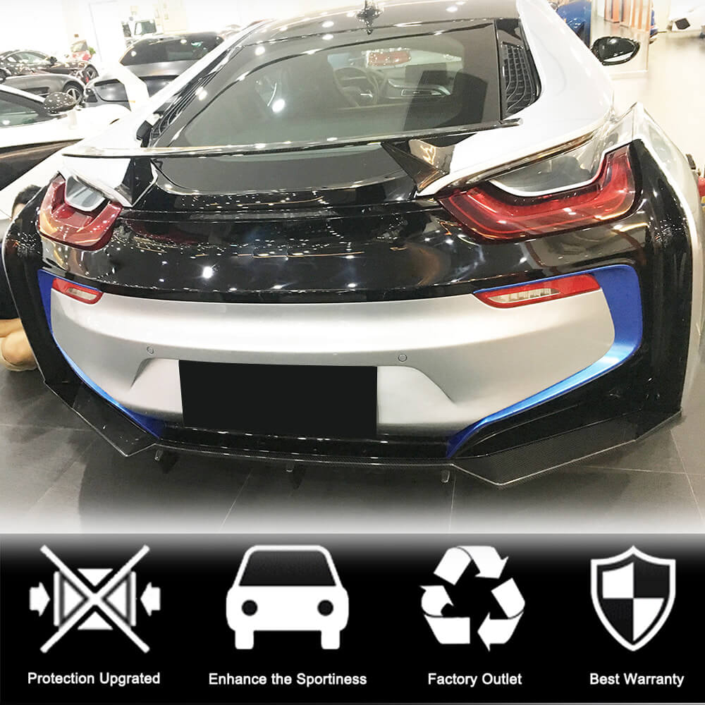 Rear Bumper Diffuser (Carbon) for BMW I8 2014-2020 - image 2