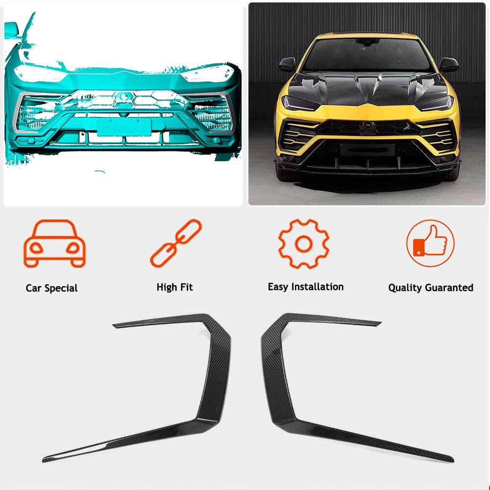 Front Bumper Splitters Dry Carbon Fiber for Lamborghini Urus - image 2