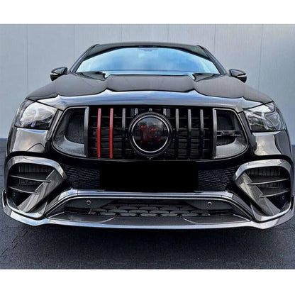 Front Grille GT Panamericana GT-R Carbon (for AMG-Line/GLE53/GLE63 2019-2023) for Mercedes GLE coupe C167 2019- - image 1