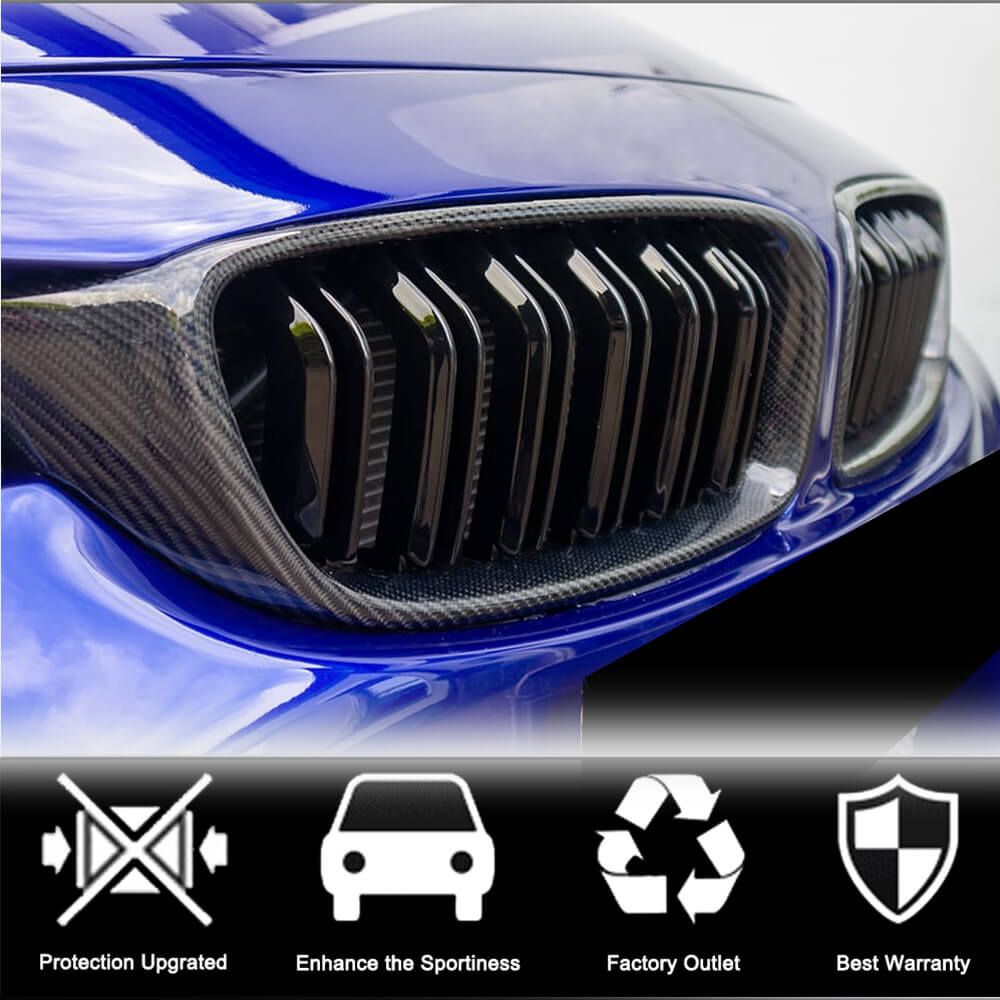 Grilles M-Look V1 (Carbon) for BMW 3 Series F-30/31/34 2012-2019 - image 2