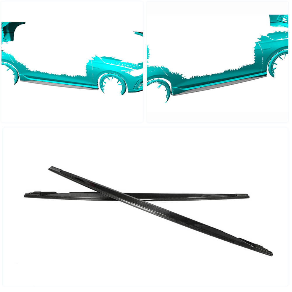 Side Skirts (for R HB, Carbon) for Volkswagen Golf 8 2019- - image 2