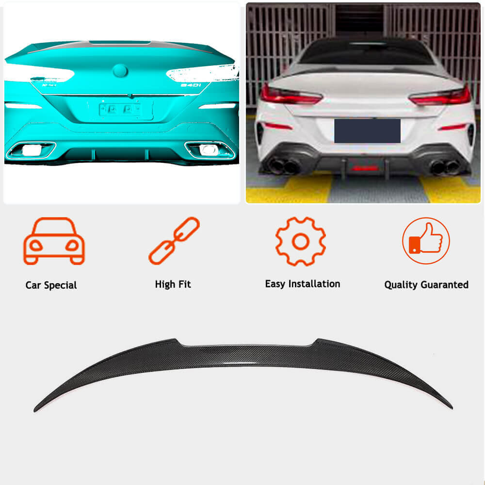M4-Style Spoiler (for G16/F93, Carbon) for BMW 8 Series G14/G15/G16 2018- - image 2