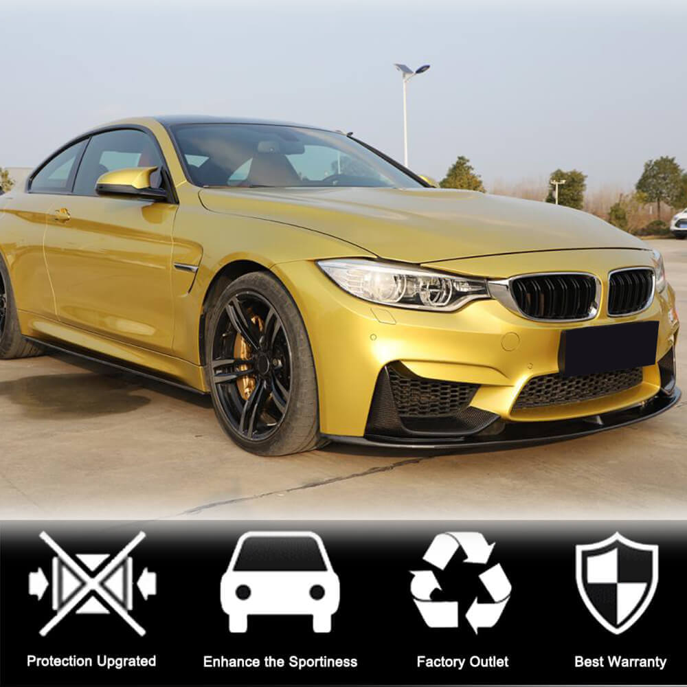 Front Bumper Lip V13 (for F82/F83, Carbon) for BMW 4 Series F32/F33/F36 2012-2020 - image 2