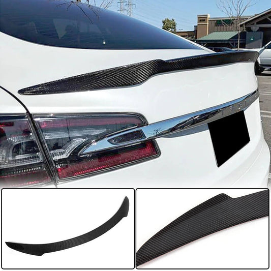 Rear Trunk Spoiler Carbon Fiber V6 (2012-2022) for Tesla Model S - image 2
