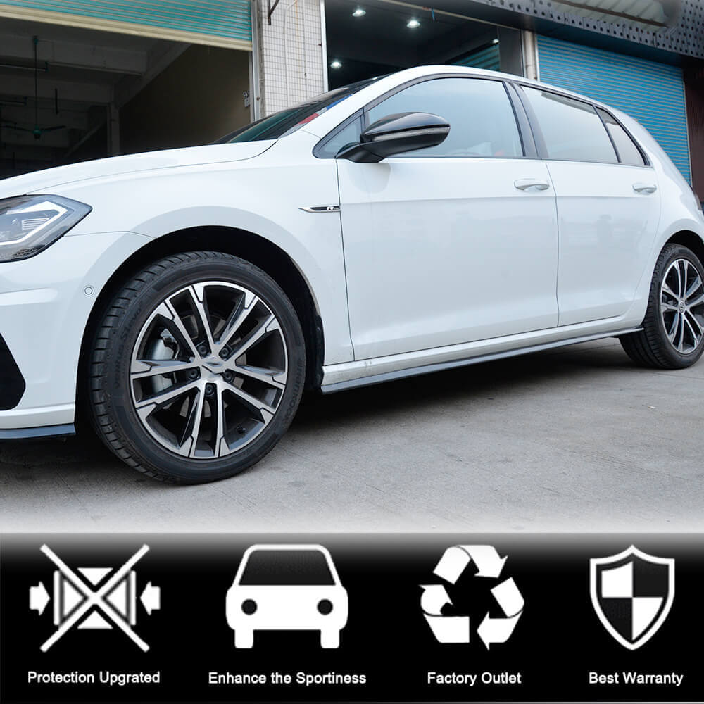 Side Skirts (for R/R-Line 2017-2020, Carbon) for Volkswagen Golf 7/E-Golf 2012-2020 - image 2