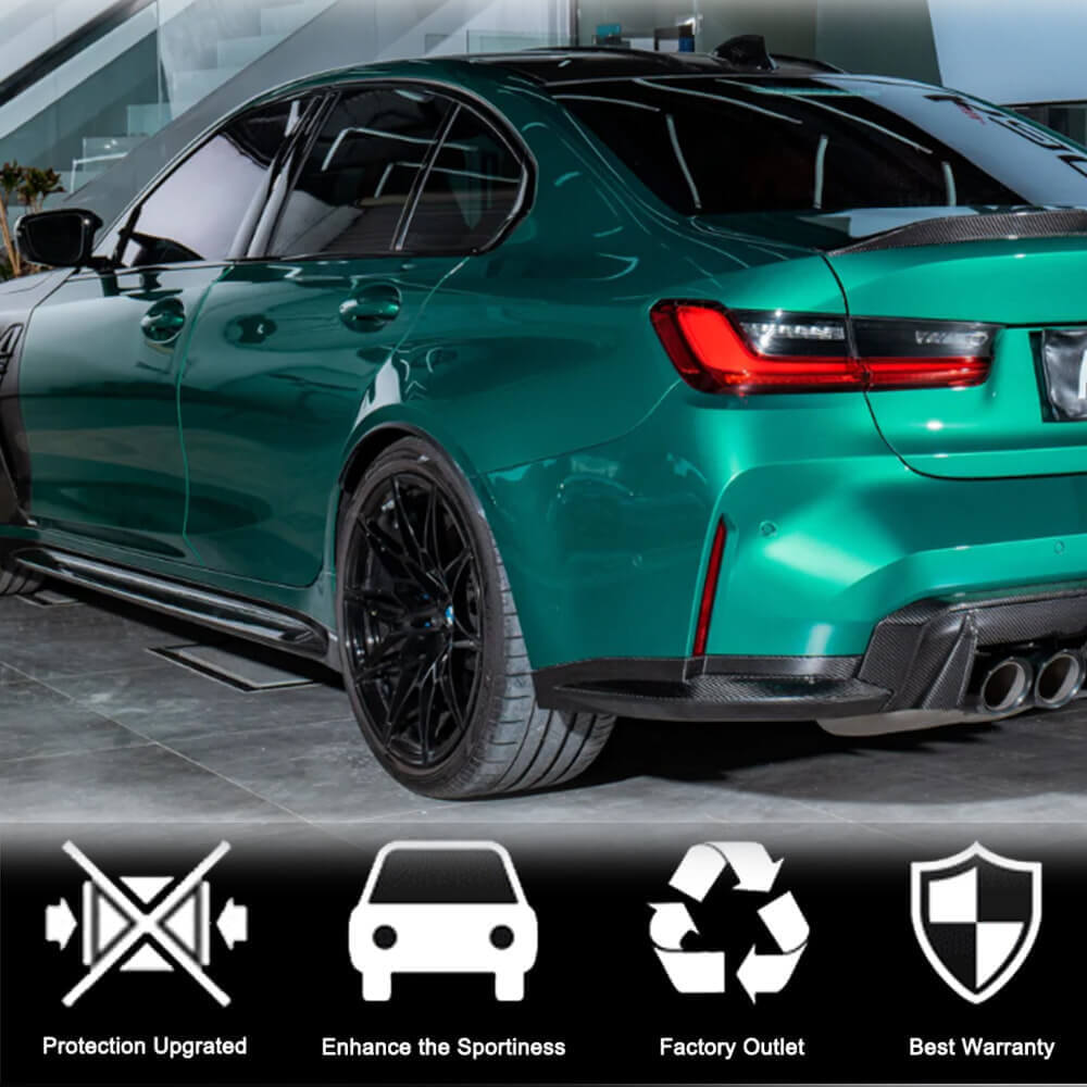 Side Skirt Extensions V4 (for G80, Carbon) for BMW 3 Series G20/G21 2018- - image 2
