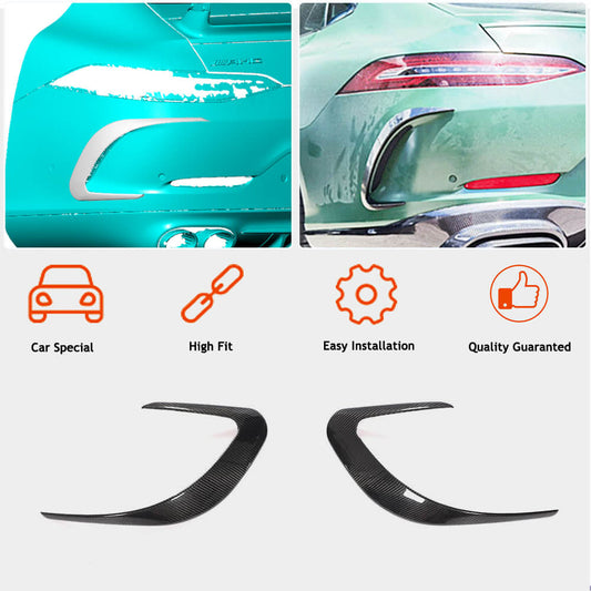 Rear Bumper Covers V2 (for GT63 2018-2022, Carbon) for Mercedes AMG GT 4 X290 2018- - image 2