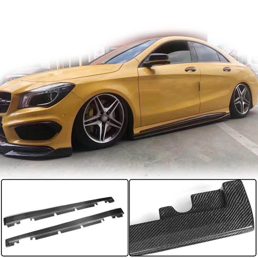 Side Skirts V2 (for HB, Carbon) for Mercedes CLA C117 2013-2019 - image 2