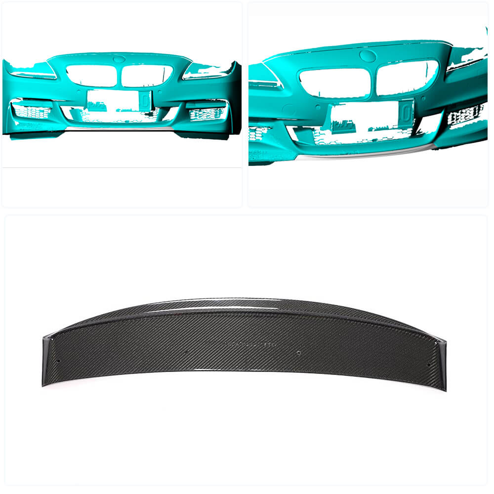 Front Bumper Lip V3 for M-Sport, Carbon for BMW 6 Series F12/F13/F06 2011-2018 - image 2