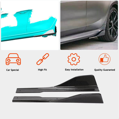 Side Skirts Splitters Dry Carbon Fiber V2 (for G16 M-Sport/F93 M8) for BMW 8 series G14/G15/G16 - image 2